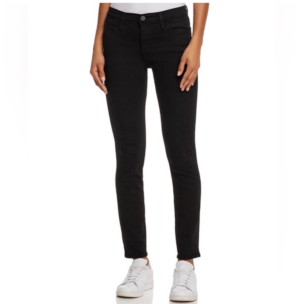 Frame “Le High Skinny” Black High Rise Ankle Jeans, Sz 30